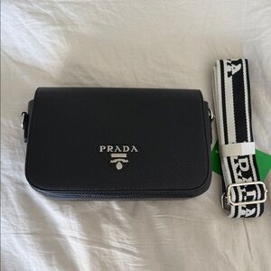 Prada Black Leather Shoulder Bag